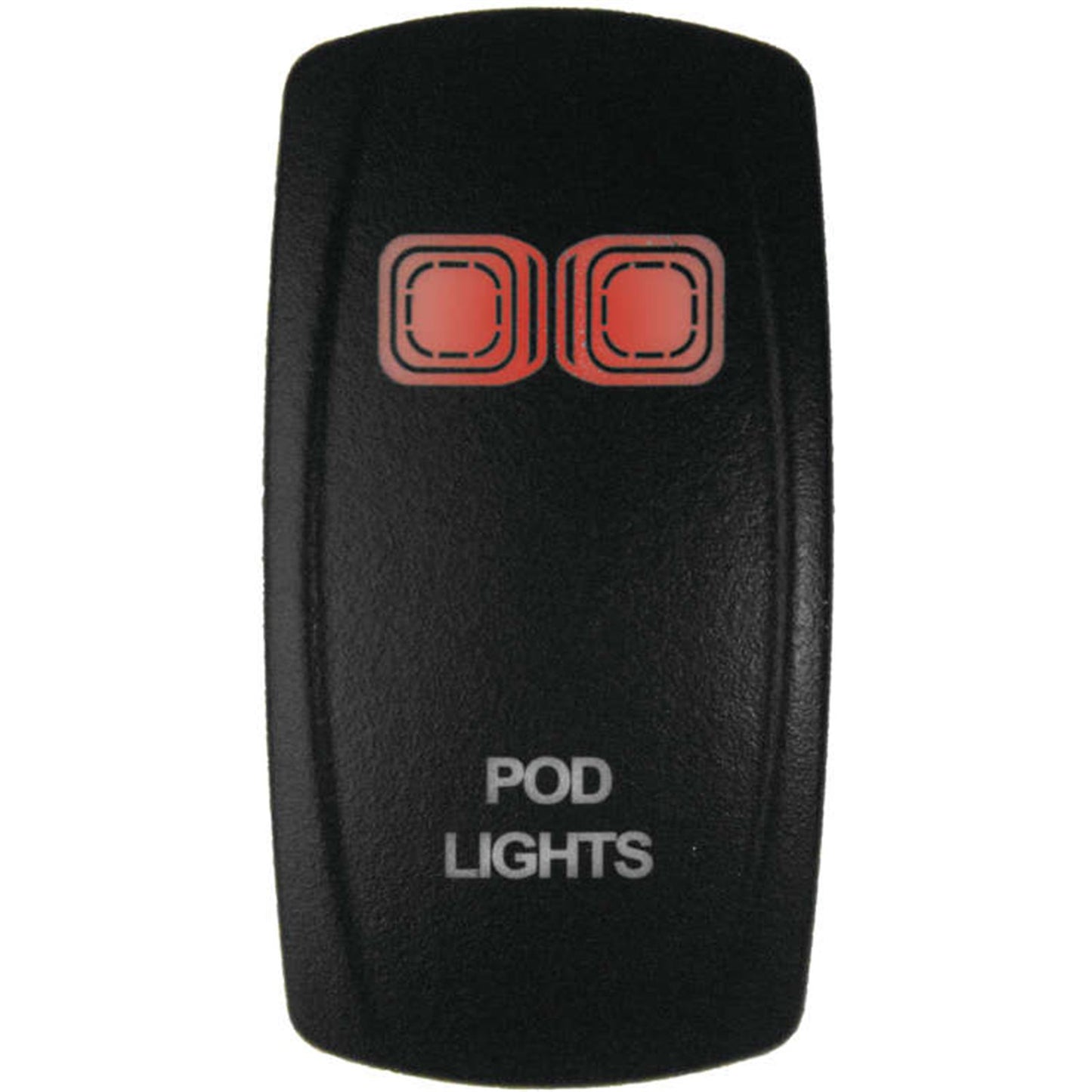 DragonFire Racing Laser-Etched Dual LED Switches Lights On/Off - Red 04-0090_983181