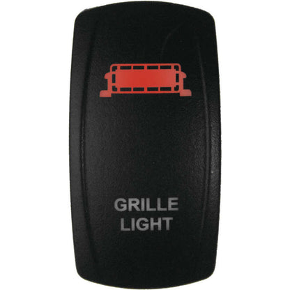 DragonFire Racing Laser-Etched Dual LED Switches Grill Light - Red 04-0094_991362