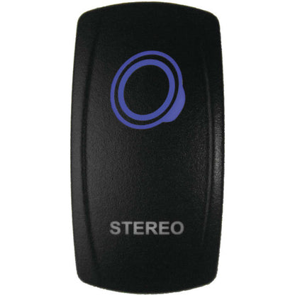 DragonFire Racing Laser-Etched Dual LED Switches Stereo On/Off - Blue 04-0097_993650