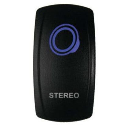 DragonFire Racing Laser-Etched Dual LED Switches Stereo On/Off - Blue 04-0097_751175