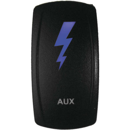 DragonFire Racing Laser-Etched Dual LED Switches Auxiliary On/Off - Blue 04-0128_991242