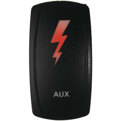 DragonFire Racing Laser-Etched Dual LED Switches Auxiliary On/Off - Red 04-0129_991109