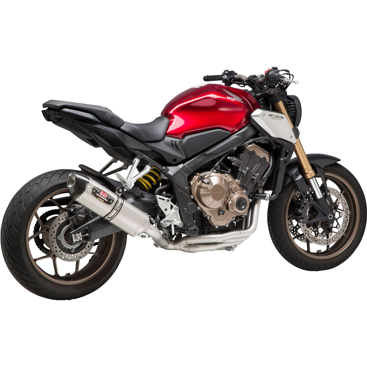 Yoshimura R-77 Full-System Exhaust Stainless Steel Sleeve Carbon Fiber End Cap [MPN: 12651AJ520]_615549