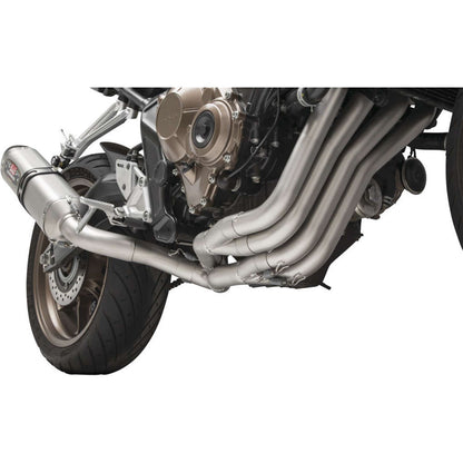 Yoshimura R-77 Full-System Exhaust Stainless Steel Sleeve Carbon Fiber End Cap [MPN: 12651AJ520]_981963