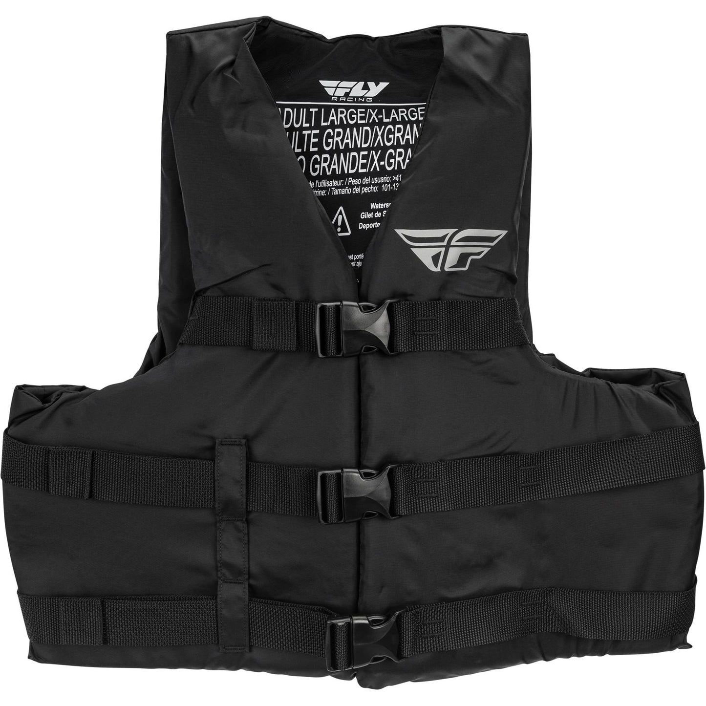 Fly Racing Nylon Life Jacket Vest Black Large/XL [MPN: 112224-700-050-20]_615591