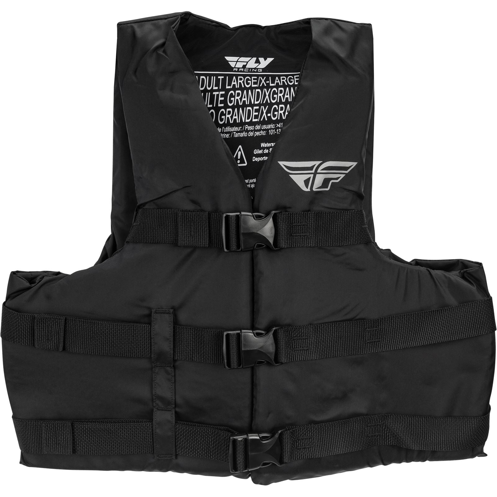 Fly Racing Nylon Life Jacket Vest Black Large/XL [MPN: 112224-700-050-20]_615591