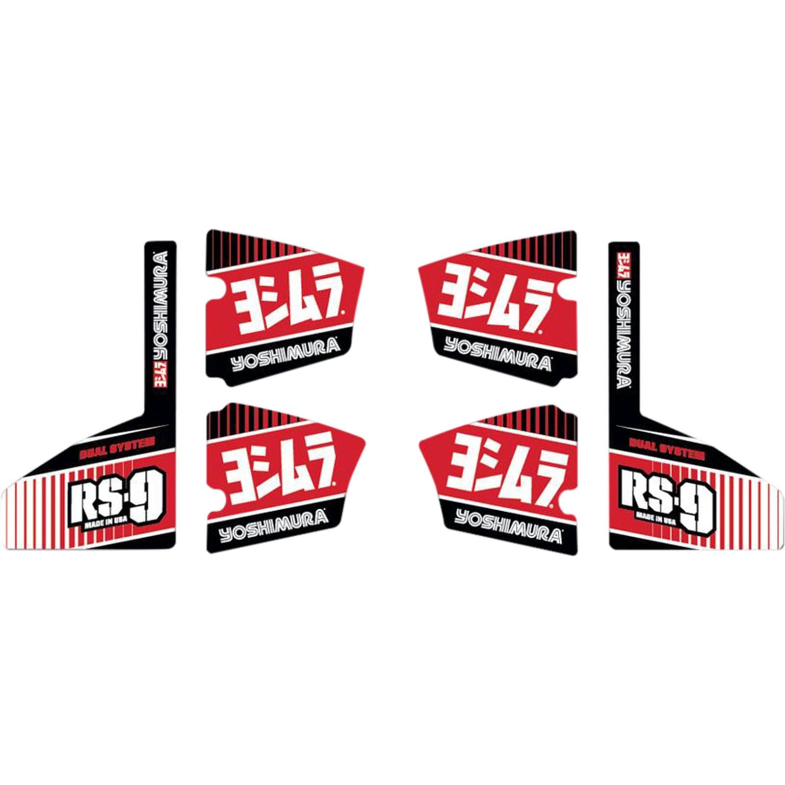 Yoshimura RS-9 Muffler Decal Set - 6/Pieces  RS9-NB004_616602