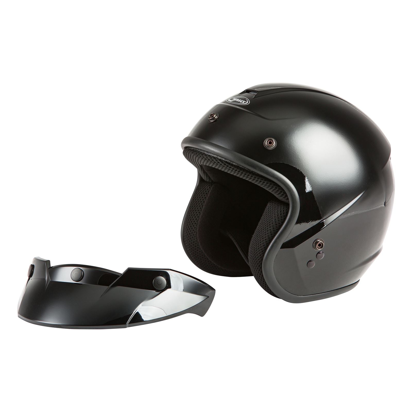 GMax Youth OF-2 Open-Face Helmet - Black - Youth Medium [MPN: G1020021]_617873