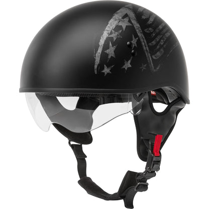 GMax HH-65 Half-Helmet Bravery - Matte Black/Grey - Large H1656506_618168