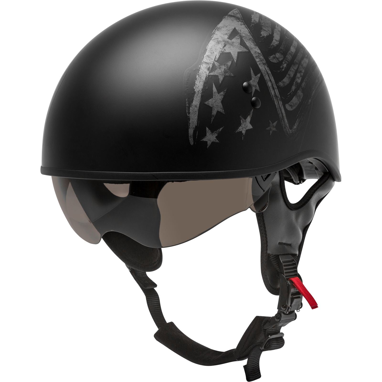 GMax HH-65 Half-Helmet Bravery - Matte Black/Grey - Small H1656504_618176