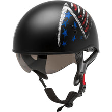 GMax HH-65 Half-Helmet Bravery - Matte Black/Red/White/Blue_618224