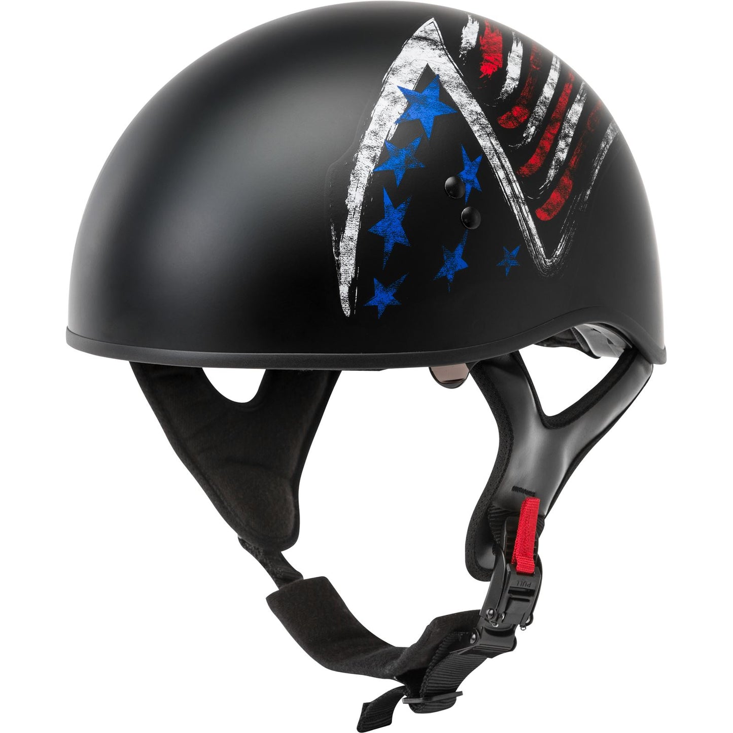 GMax HH-65 Half-Helmet Bravery - Matte Black/Red/White/Blue - 2X-Large [MPN: H1656848]_618231