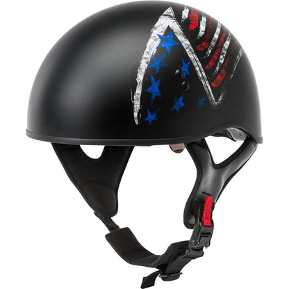 GMax HH-65 Half-Helmet Bravery - Matte Black/Red/White/Blue - 2X-Large [MPN: H1656848]_618231