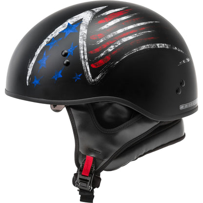 GMax HH-65 Half-Helmet Bravery - Matte Black/Red/White/Blue - 2X-Large [MPN: H1656848]_618232
