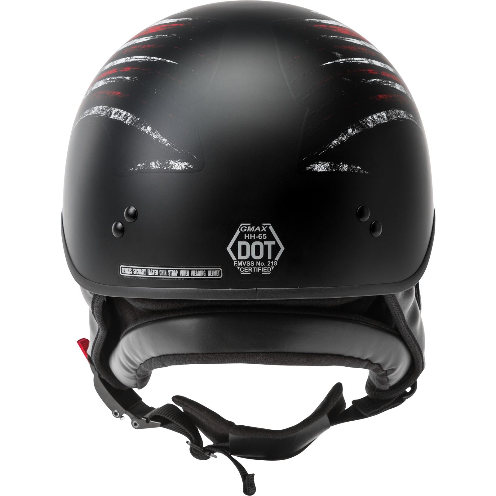 GMax HH-65 Half-Helmet Bravery - Matte Black/Red/White/Blue - 2X-Large [MPN: H1656848]_618233