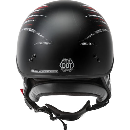 GMax HH-65 Half-Helmet Bravery - Matte Black/Red/White/Blue - 2X-Large [MPN: H1656848]_618233