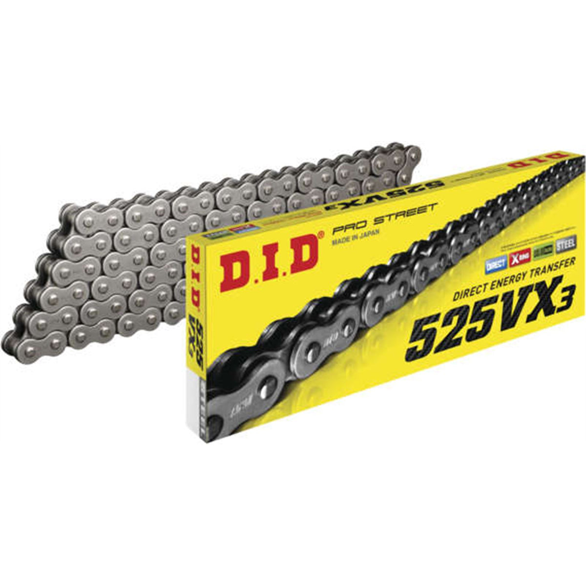 D.I.D. 525VX3 Pro-Street X-Ring VX3 Series Chain [MPN: 525VX3X130ZB]_981064