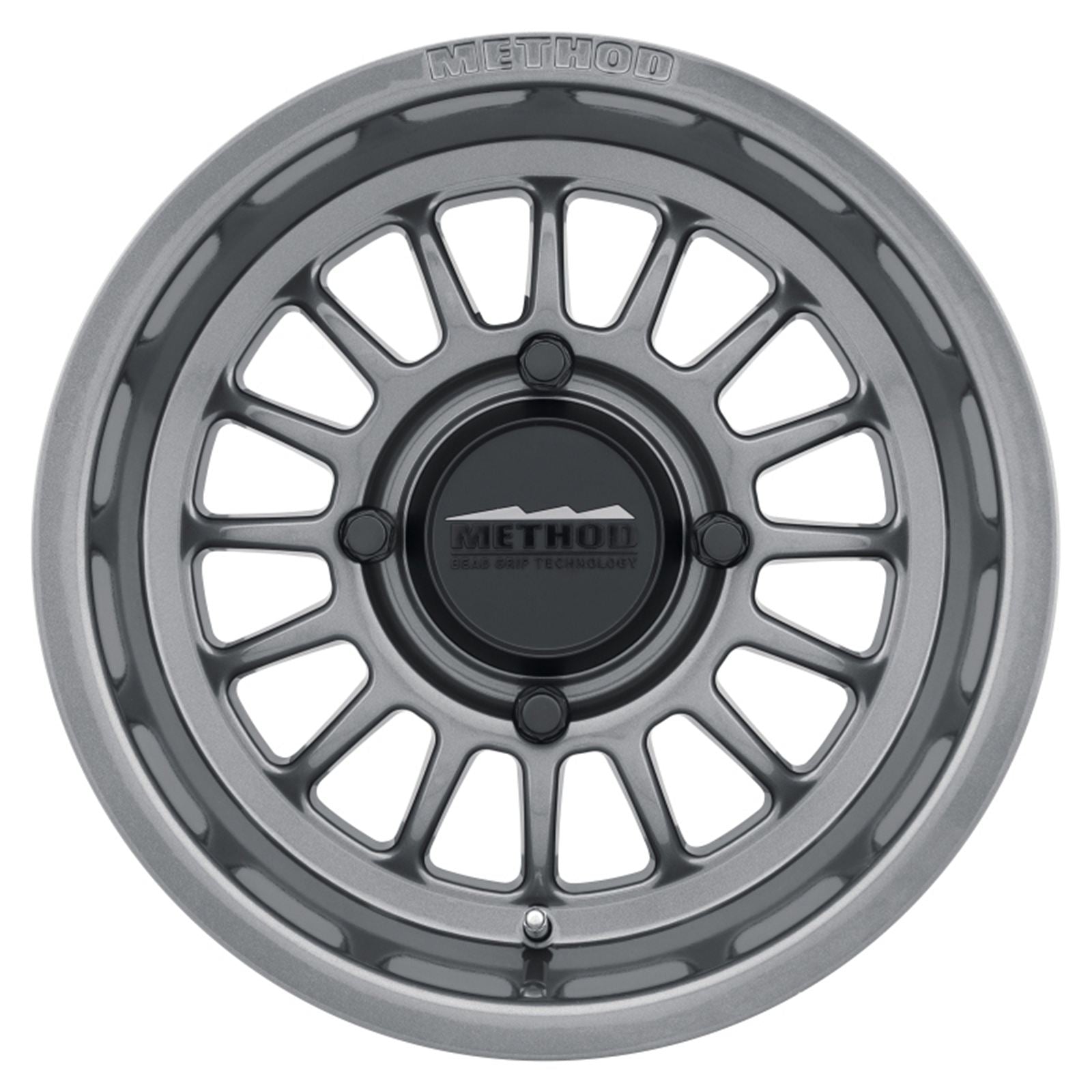 411 Bead Grip Wheels - 14x7, 4+3, 4/156, Gloss Titanium_2097287