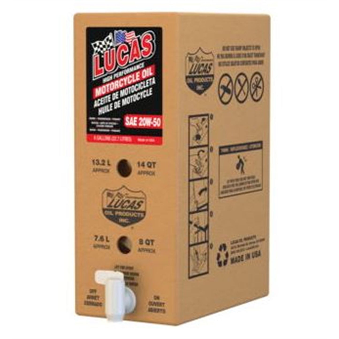 Lucas Petroleum Based Motorcycle Engine Oil SAE 20W50, 6 gal. [MPN: 18032]_733572