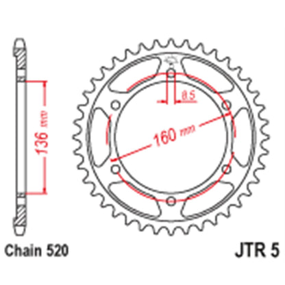 JT Sprockets Rear Sprocket - 40 Tooth - G310GS/R JTR5.40_619041