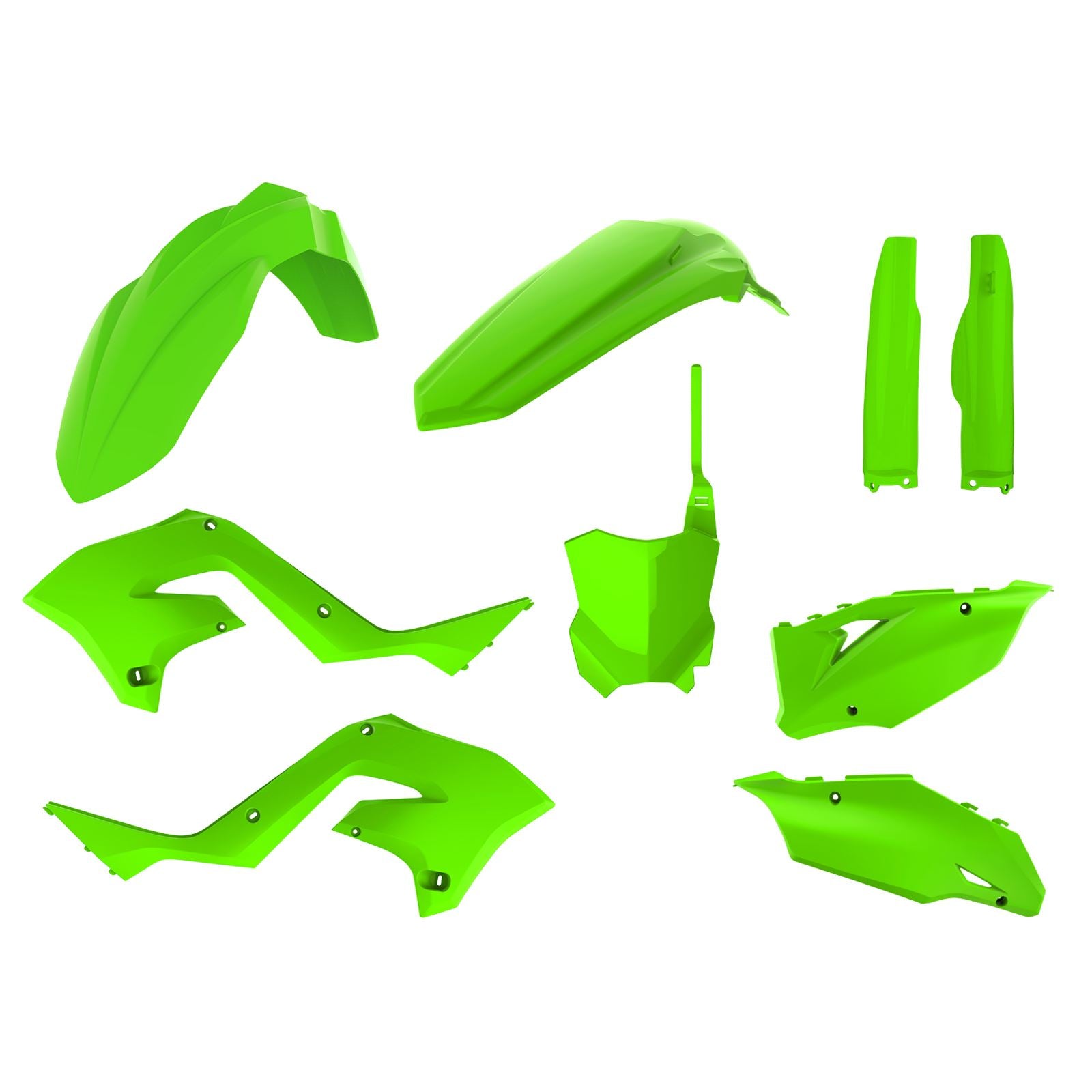 Polisport MX Restyling Kit OEM Lime Green Fits Kawasaki 90936_1007221