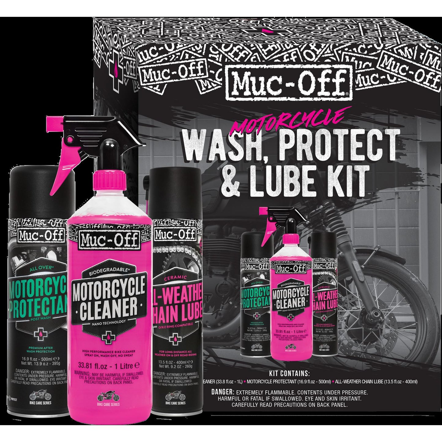 Muc-Off Motorcycle Wash - Protect & Lube Kit [MPN: 20095US]_732612