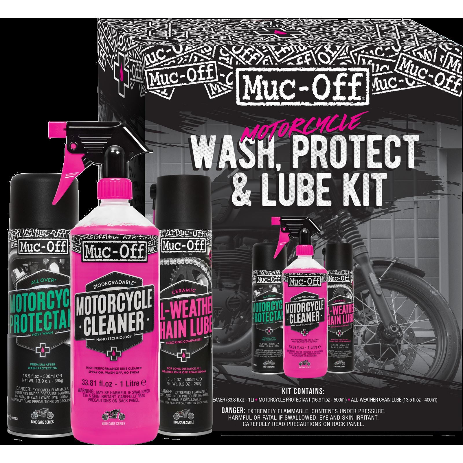Muc-Off Motorcycle Wash - Protect & Lube Kit [MPN: 20095US]_732612
