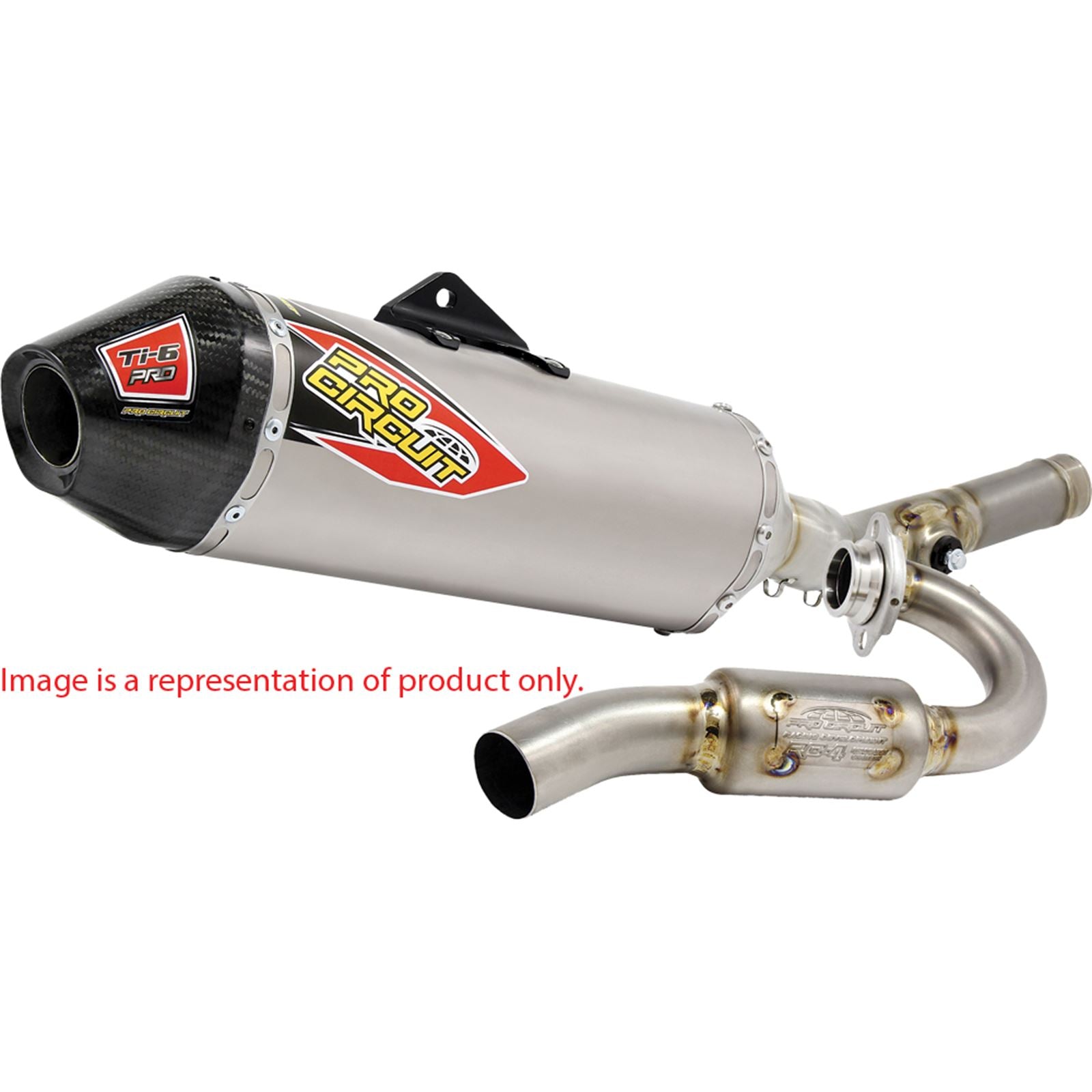 Pro Circuit Ti-6 Pro Exhaust System with Carbon End Cap [MPN: 0311415FP]_299284