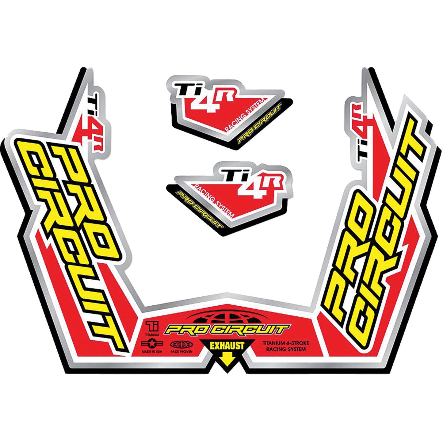 Pro Circuit TI-4R Sticker Kit Replacement Muffler Stickers [MPN: DC09TI4R]_299469