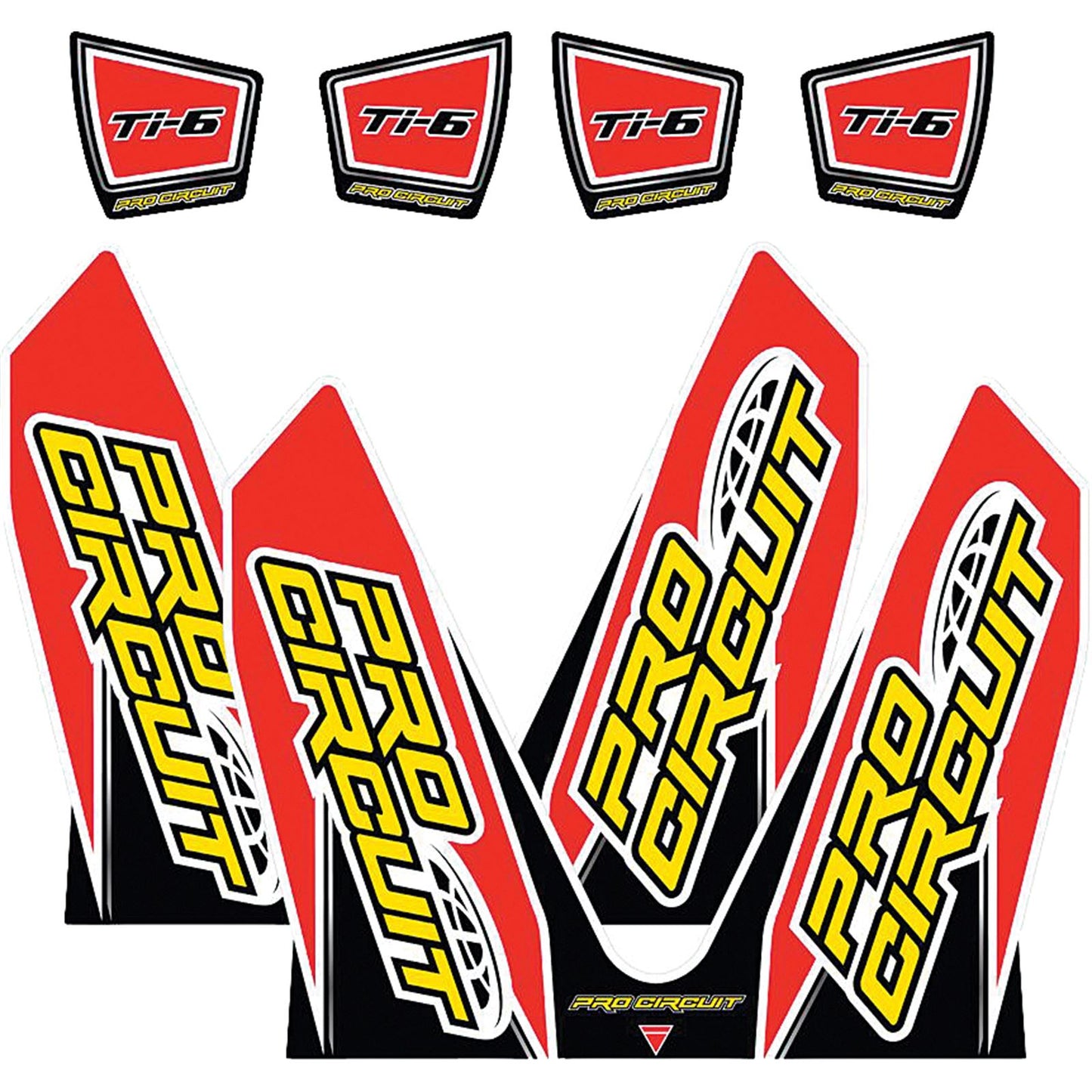 Pro Circuit Ti-6 Wrap/End Cap Decals Replacement Muffler Stickers [MPN: DC14TI6-CRF]_299477