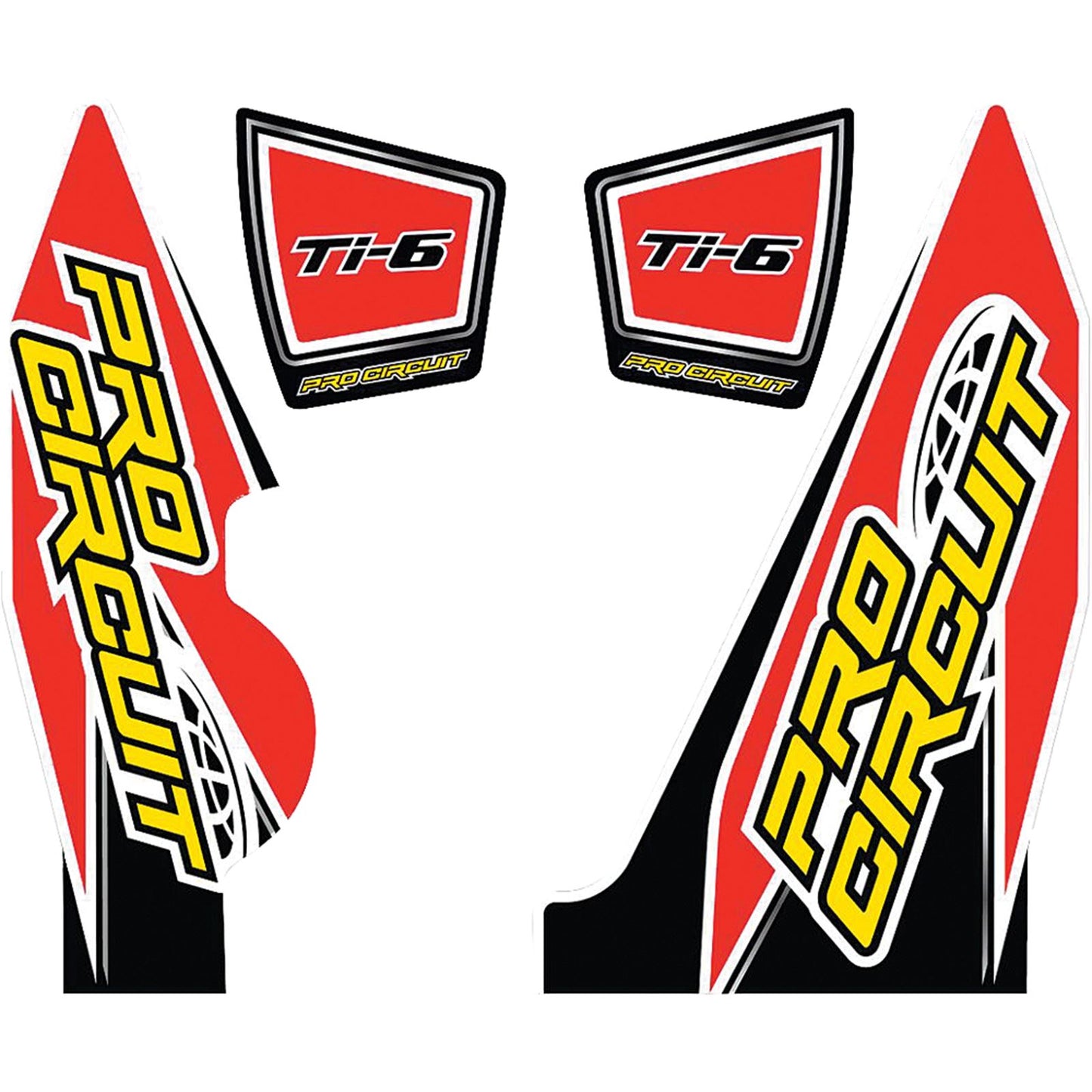 Pro Circuit Ti-6 Wrap/End Cap Decal YZ250F Replacement Muffler Stickers [MPN: DC14TI6-YZ250F]_299478
