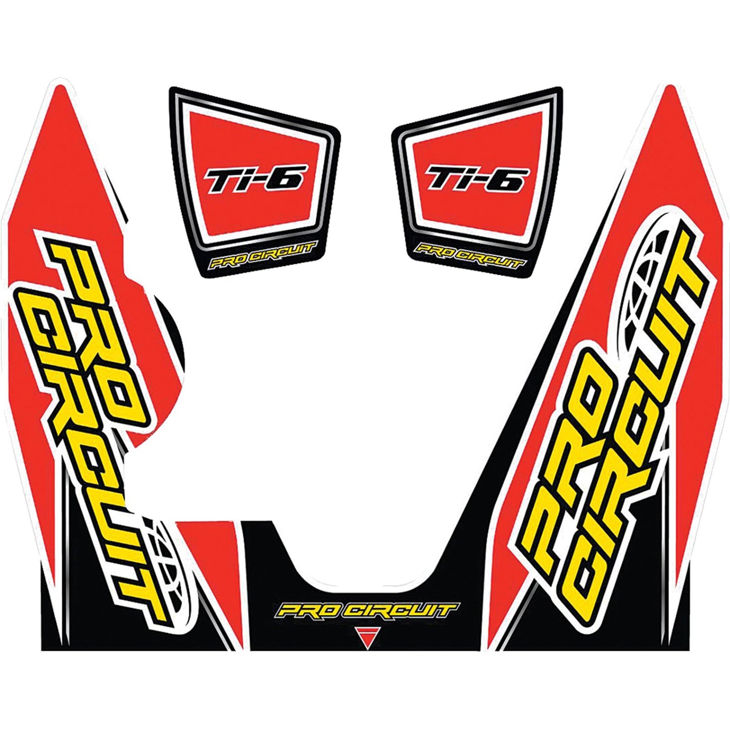 Pro Circuit Ti-6 Wrap/End Cap Decal YZ450F Replacement Muffler Stickers [MPN: DC14TI6-YZ450F]_299479