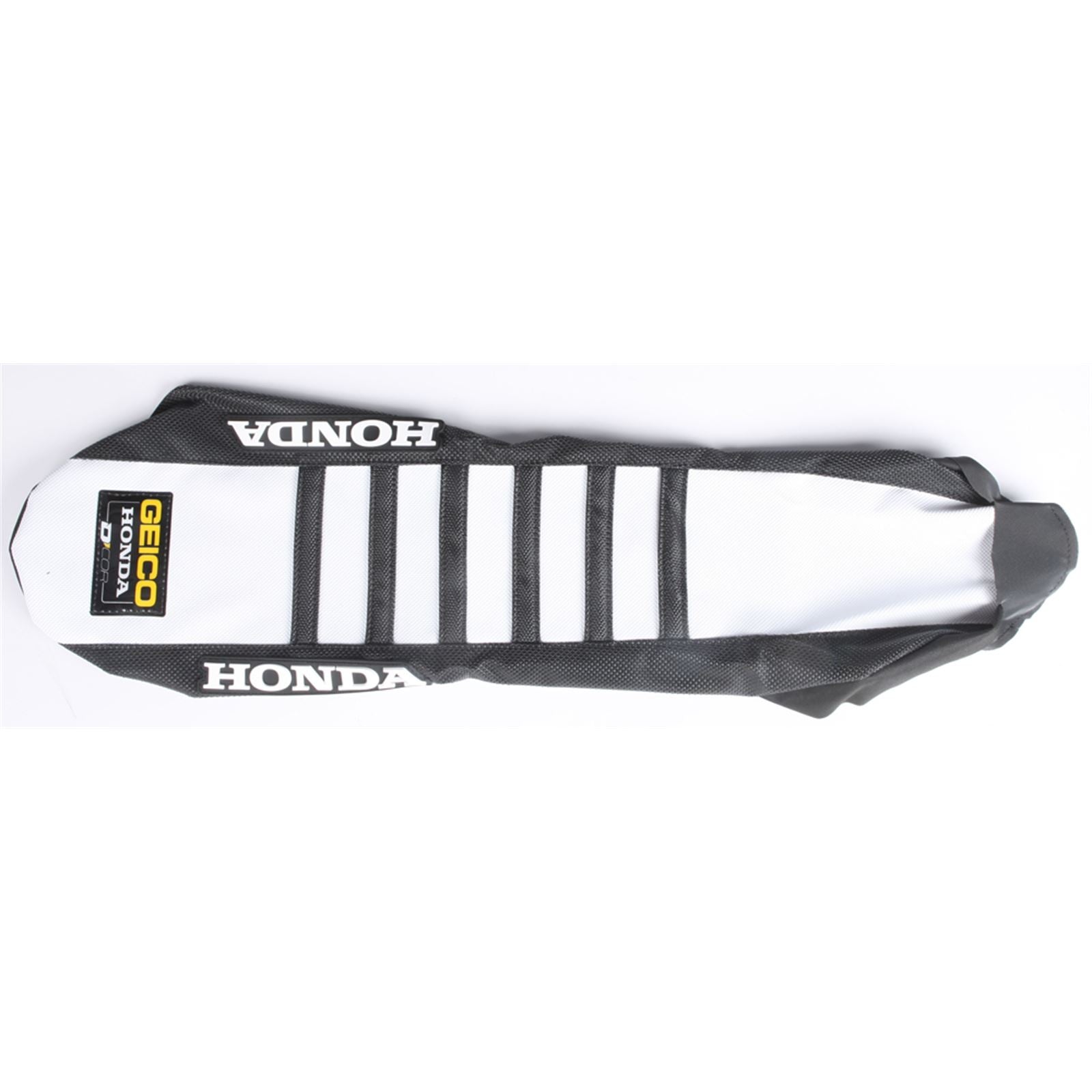 D'Cor Seat Cover GEICO Replica Black/White with Ribs [MPN: 30-10-453]_300696