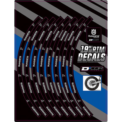 D'Cor Rim Decals 19" for Husqvarna Logo Rear [MPN: 40-80-209]_300900