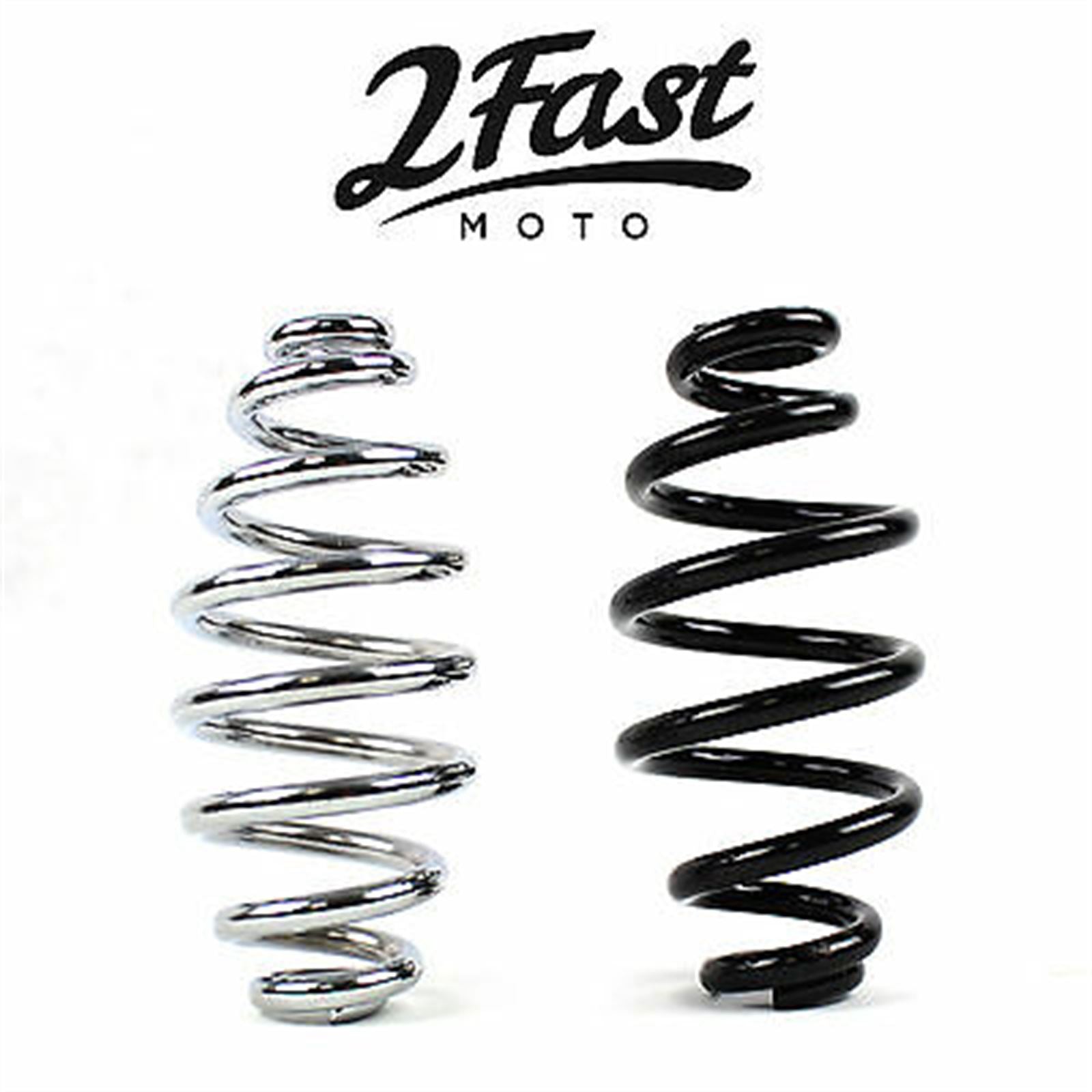 2FastMoto 5" Chrome Springs Solo Seat for Custom Bobber Cafe - 2/Pack 13-84907c_650636