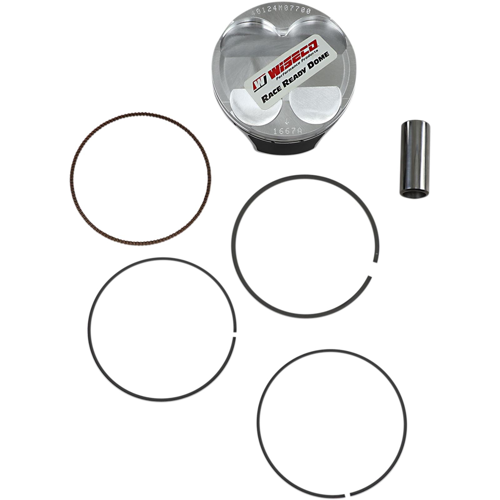 Wiseco - Powersports 13.8:1 Stock-Comp Piston Armorglide Skirt Coated 77mm 40124M07700_495011