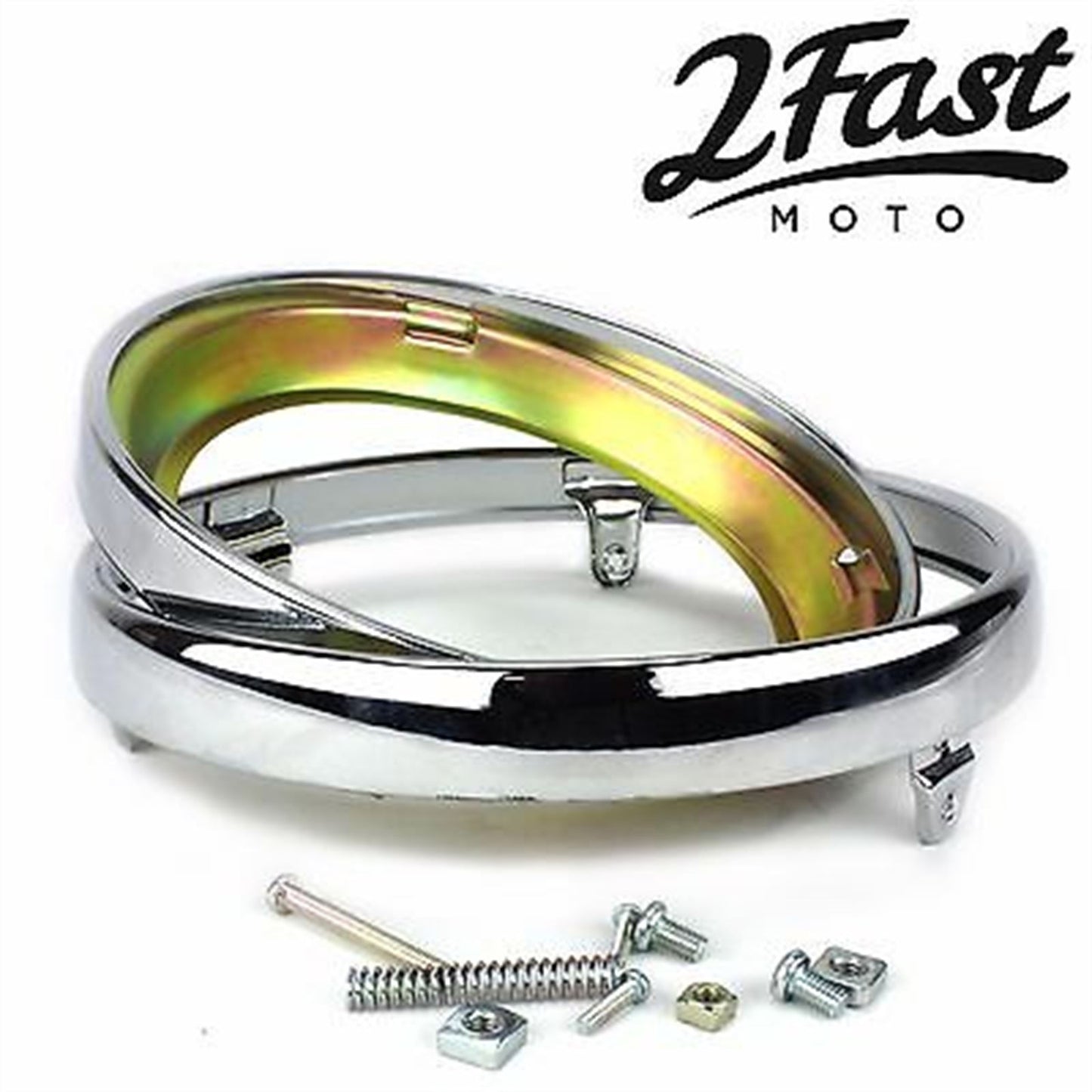 2FastMoto Chrome Headlight Ring Retainer for Honda OPEN BOX [MPN: 33101-300-673]_1894112