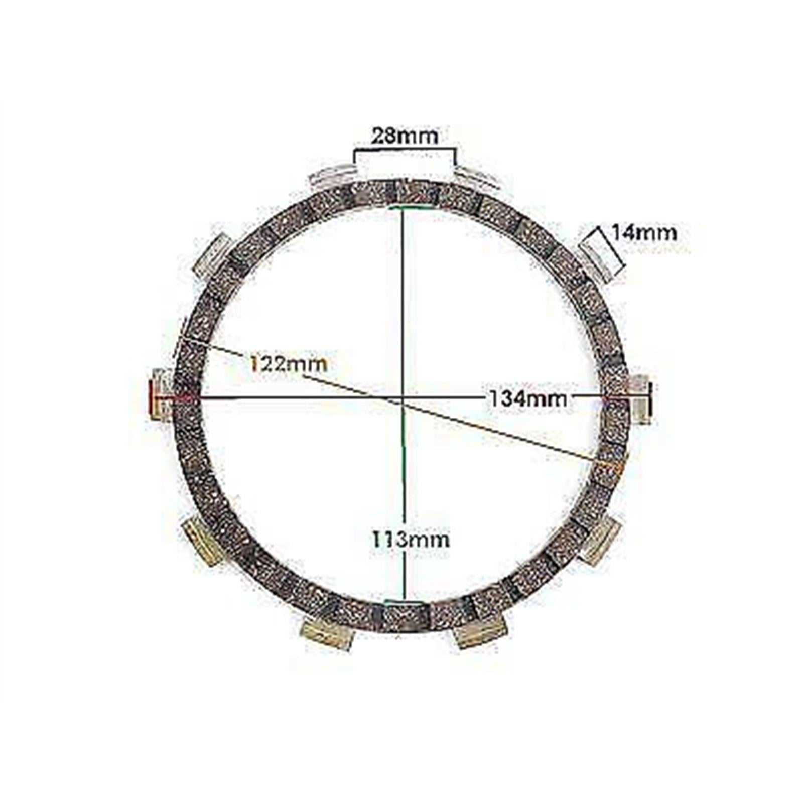 2FastMoto Clutch Friction Disc Set of 5 fits Yamaha  437-16321-00 / 132-16321-01_653859
