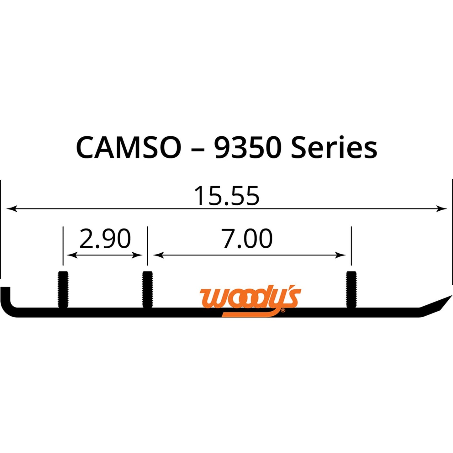 Woodys Hard Weld Runners for Polaris/Ski-Doo Blow Molded Skis HSD-9350_497427