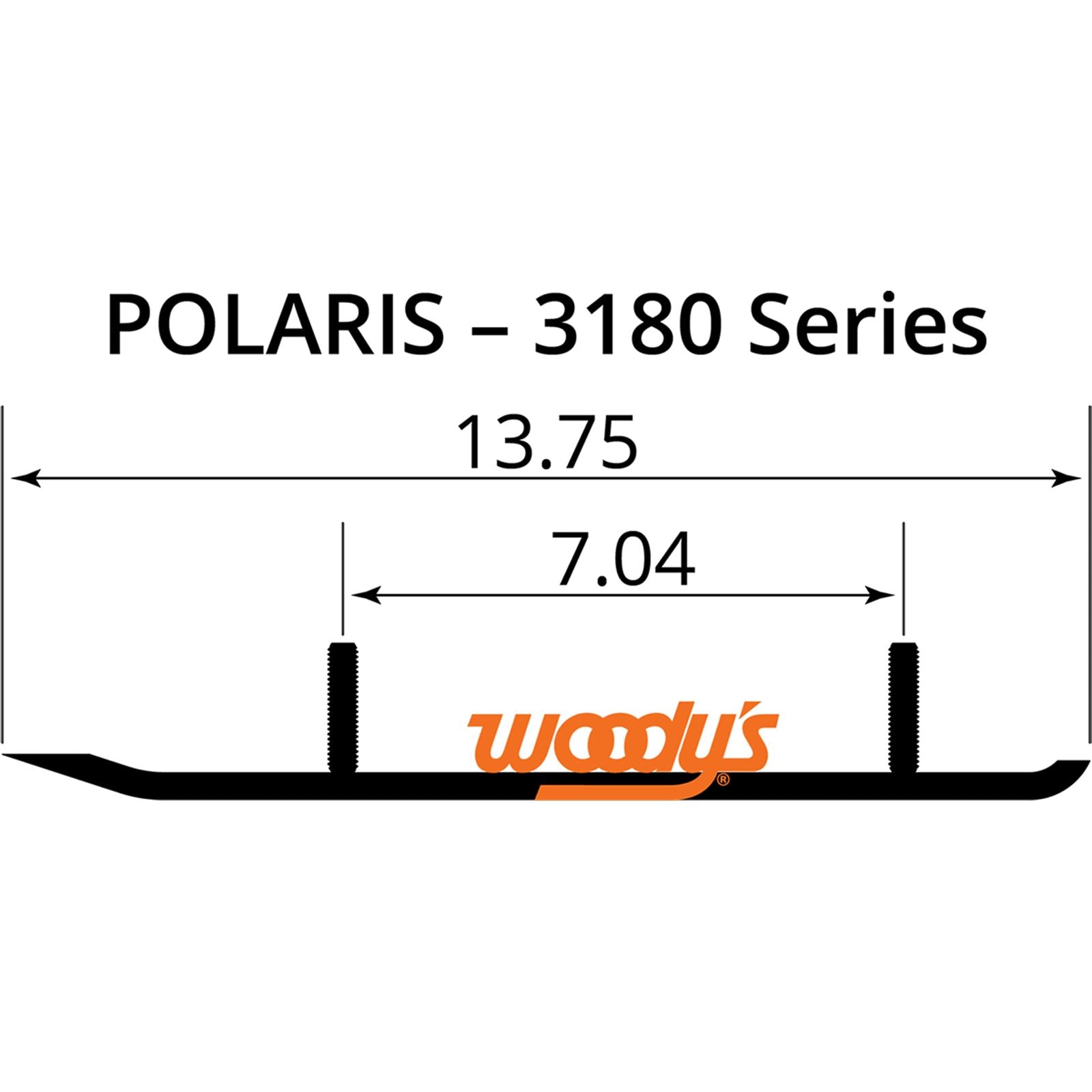 Woodys Extender Trail III Flat-Top 4" Carbide for Polaris - Pair - EPI3-3180 EPI3-3180_497472