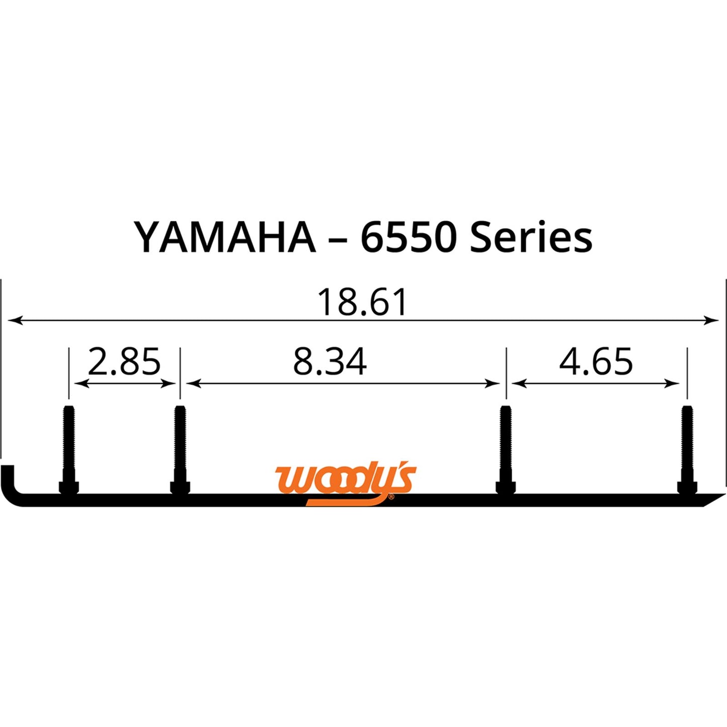 Woodys 4" Carbide Runners for Yamaha EYV3-6550_497466