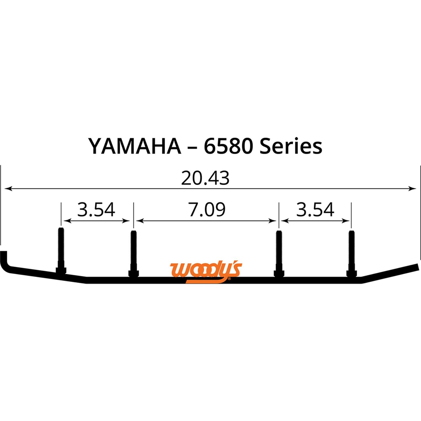 Woodys 4" Carbide Runners for Yamaha EYV3-6580_497464