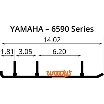 Woodys 4" Carbide Runners for Yamaha EYV3-6590_497574