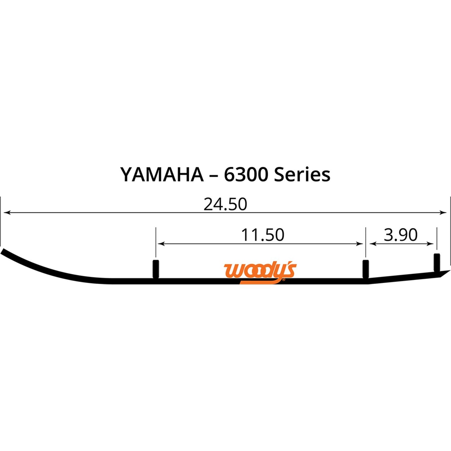 Woodys 4" Carbide Runners for Yamaha EYV3-6300_497456