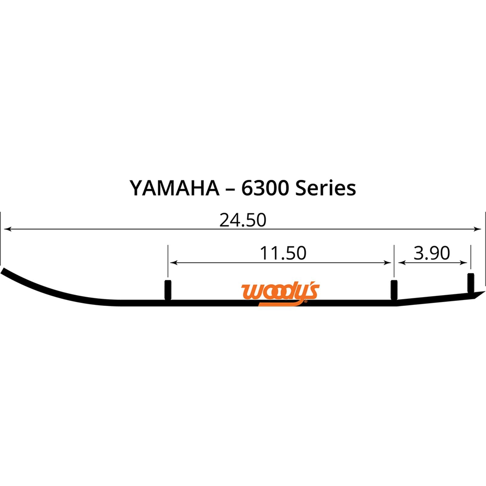 Woodys 4" Carbide Runners for Yamaha EYV3-6300_497456