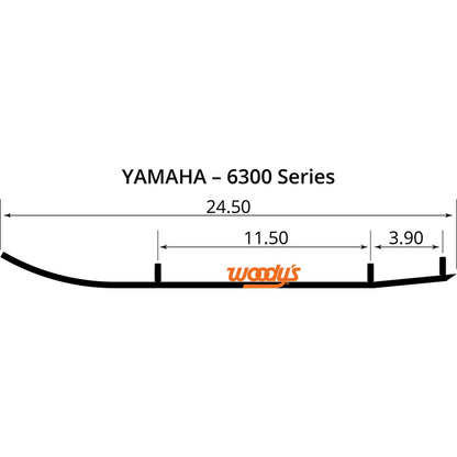 Woodys 4" Carbide Runners for Yamaha EYV3-6300_497456