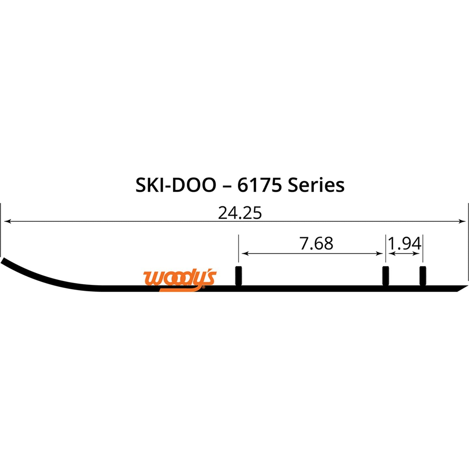 Woodys 6" Carbide Runners for Ski-Doo TSD4-6175_497848