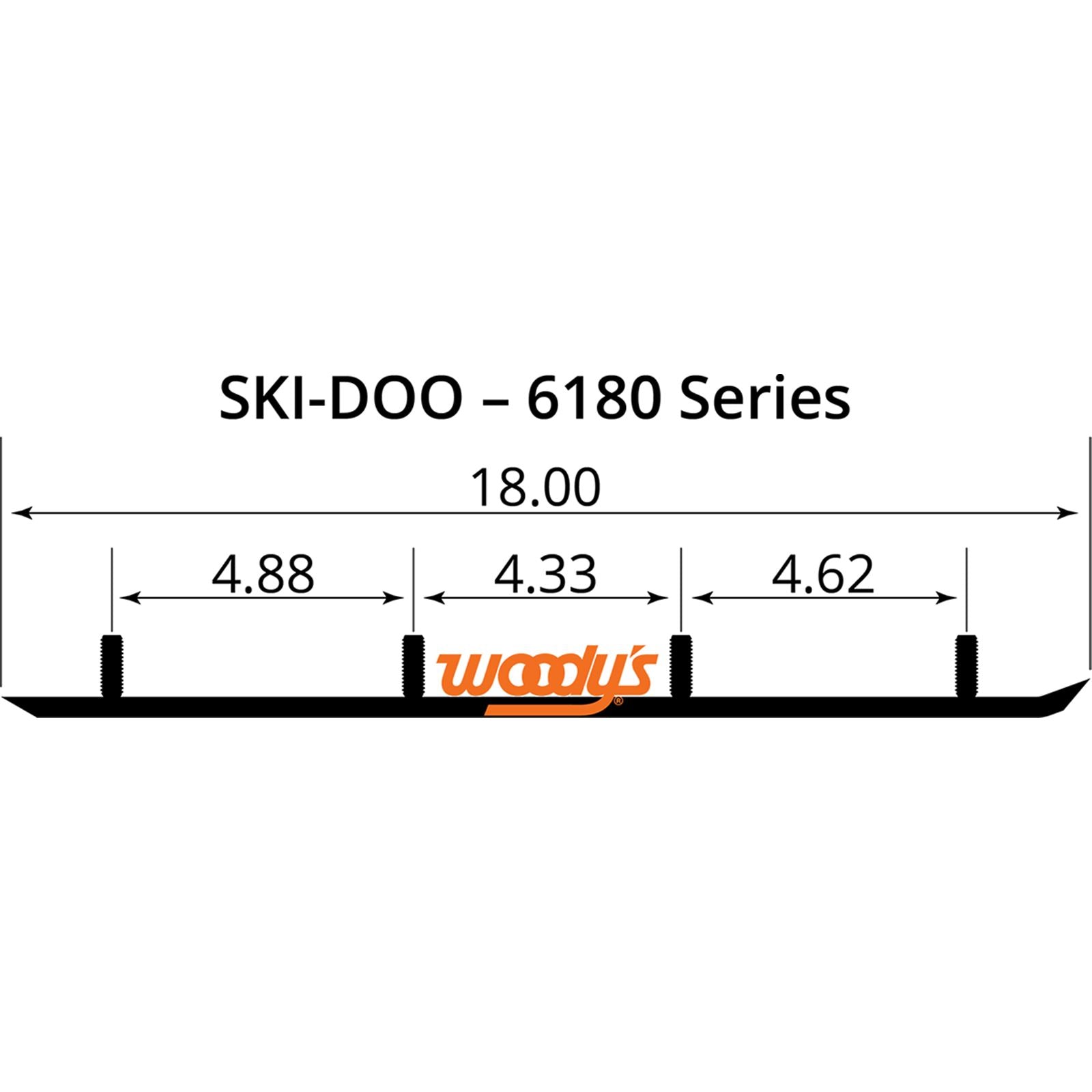 Woodys 6" Carbide Runners for Ski-Doo TSD4-6180_497851