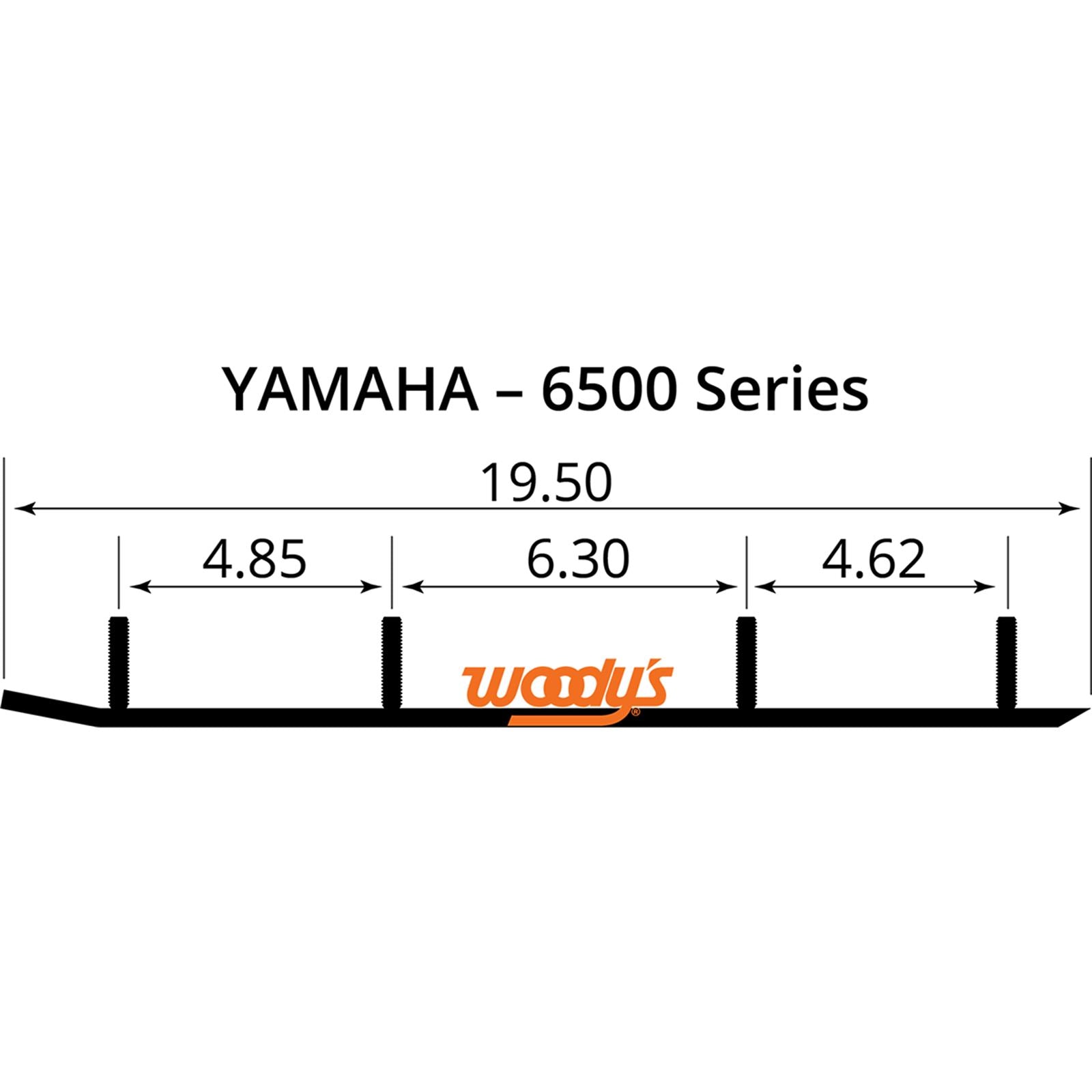 Woodys 6" Carbide Runners For Yamaha TYV4-6500_497868