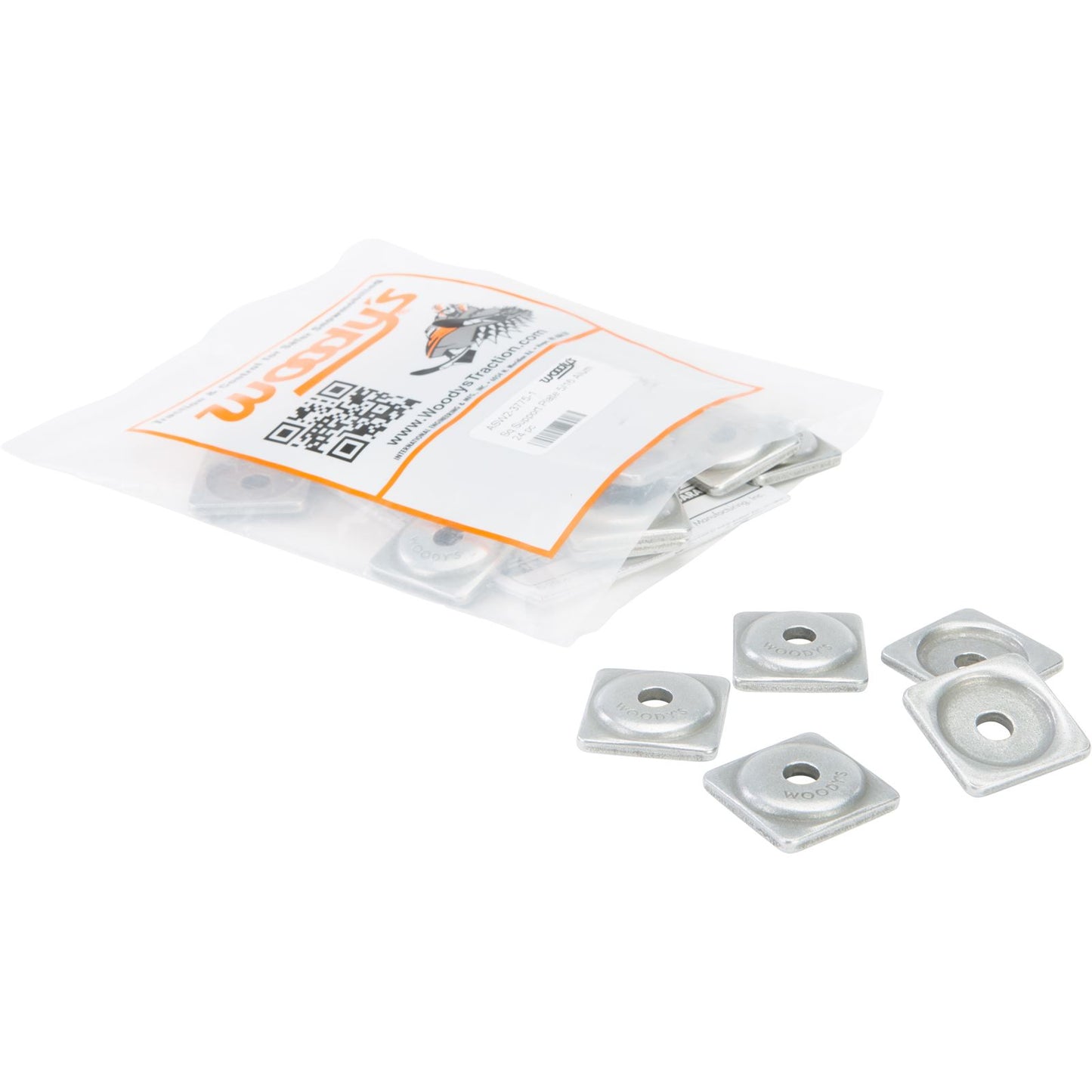 Woodys Digger Support Plates Square Aluminum 5/16" - 24/Pack ASW2-3775_314600